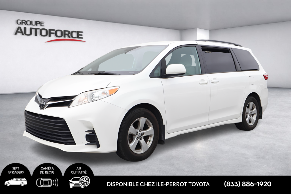 Super White 2020 Toyota Sienna Minivan Front-Wheel Drive Automatic