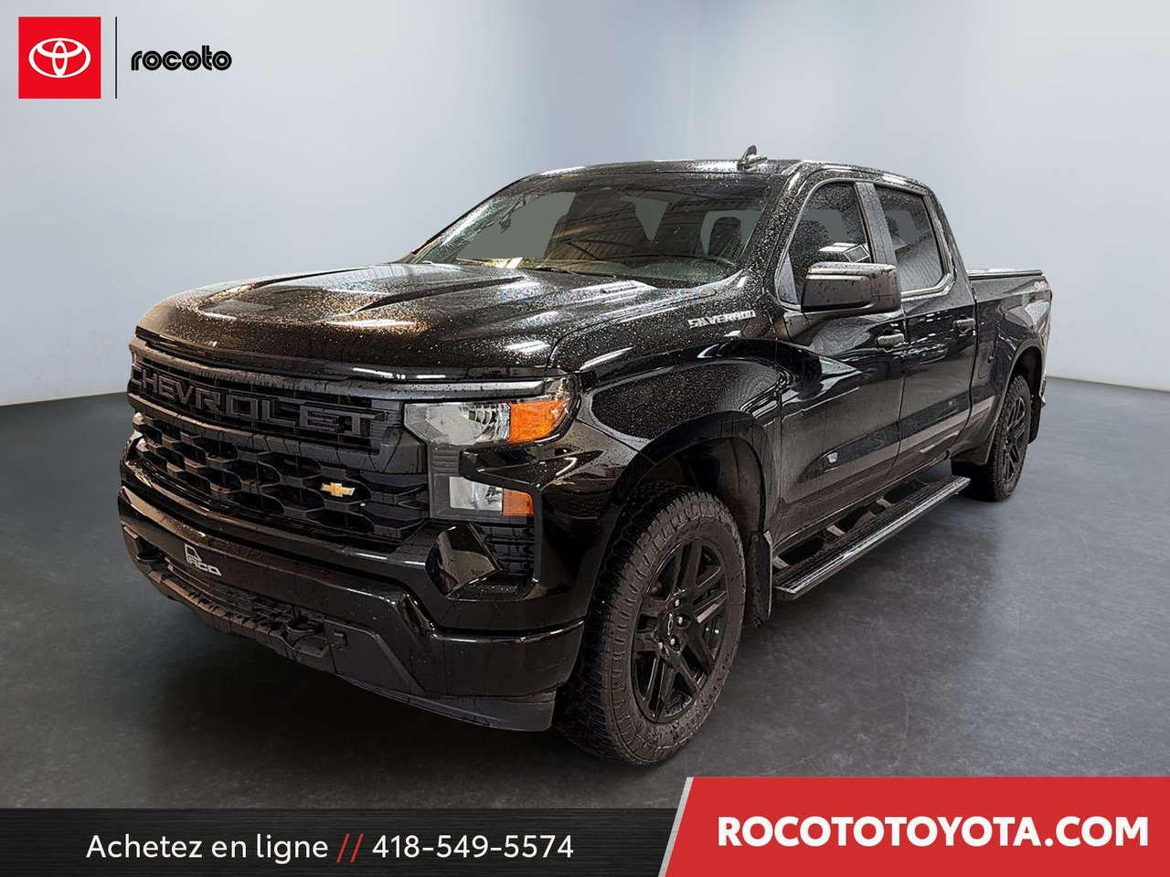 Black 2024 Chevrolet Silverado 1500 Pickup Truck Four-Wheel Drive Automatic