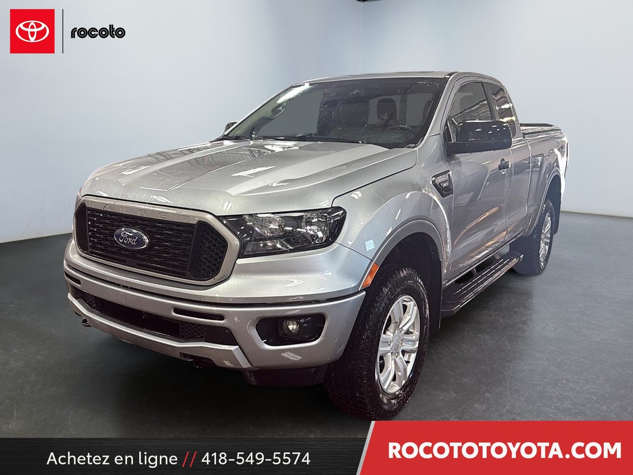 Iconic Silver Metallic 2022 Ford Ranger XLT SuperCab 4WD Pickup Truck Four-Wheel Drive Automatic