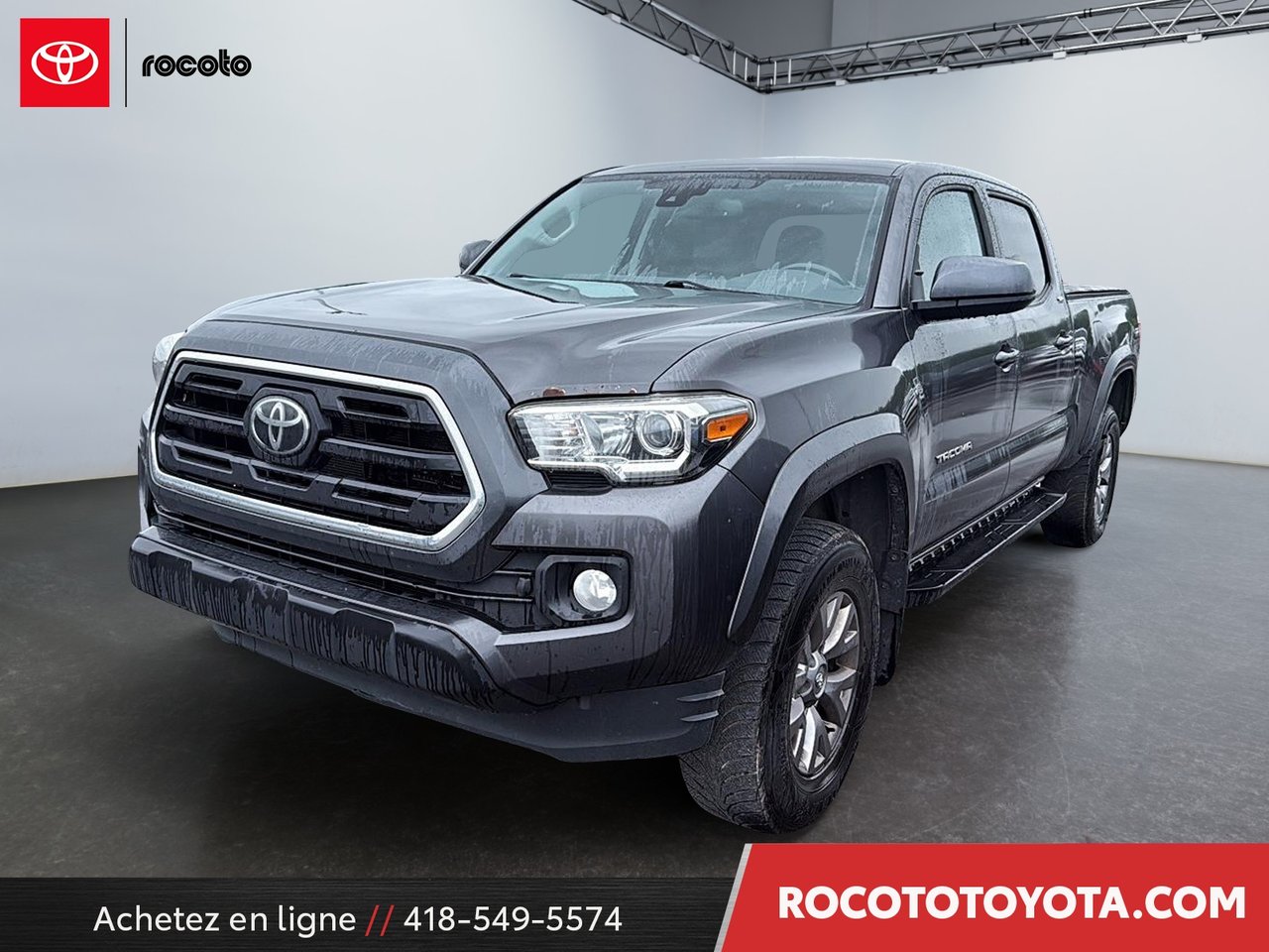 Silver Sky Metallic 2018 Toyota Tacoma Pickup Truck Four-Wheel Drive Automatic