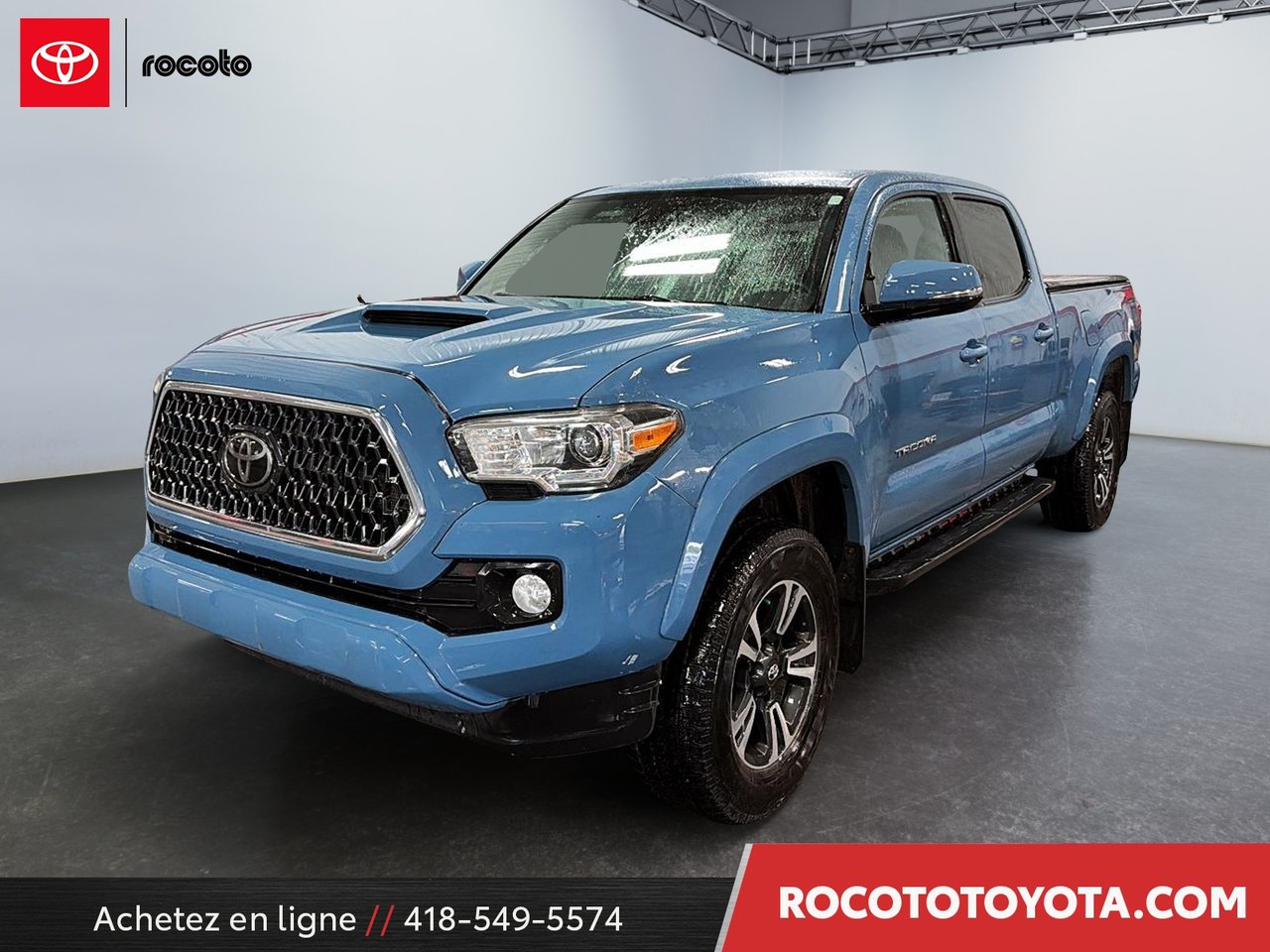 Cavalry Blue 2019 Toyota Tacoma Pickup Truck Four-Wheel Drive Automatic