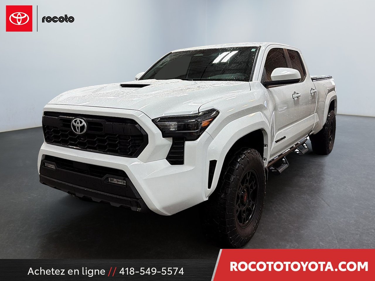 White 2024 Toyota Tacoma Pickup Truck Four-Wheel Drive Automatic