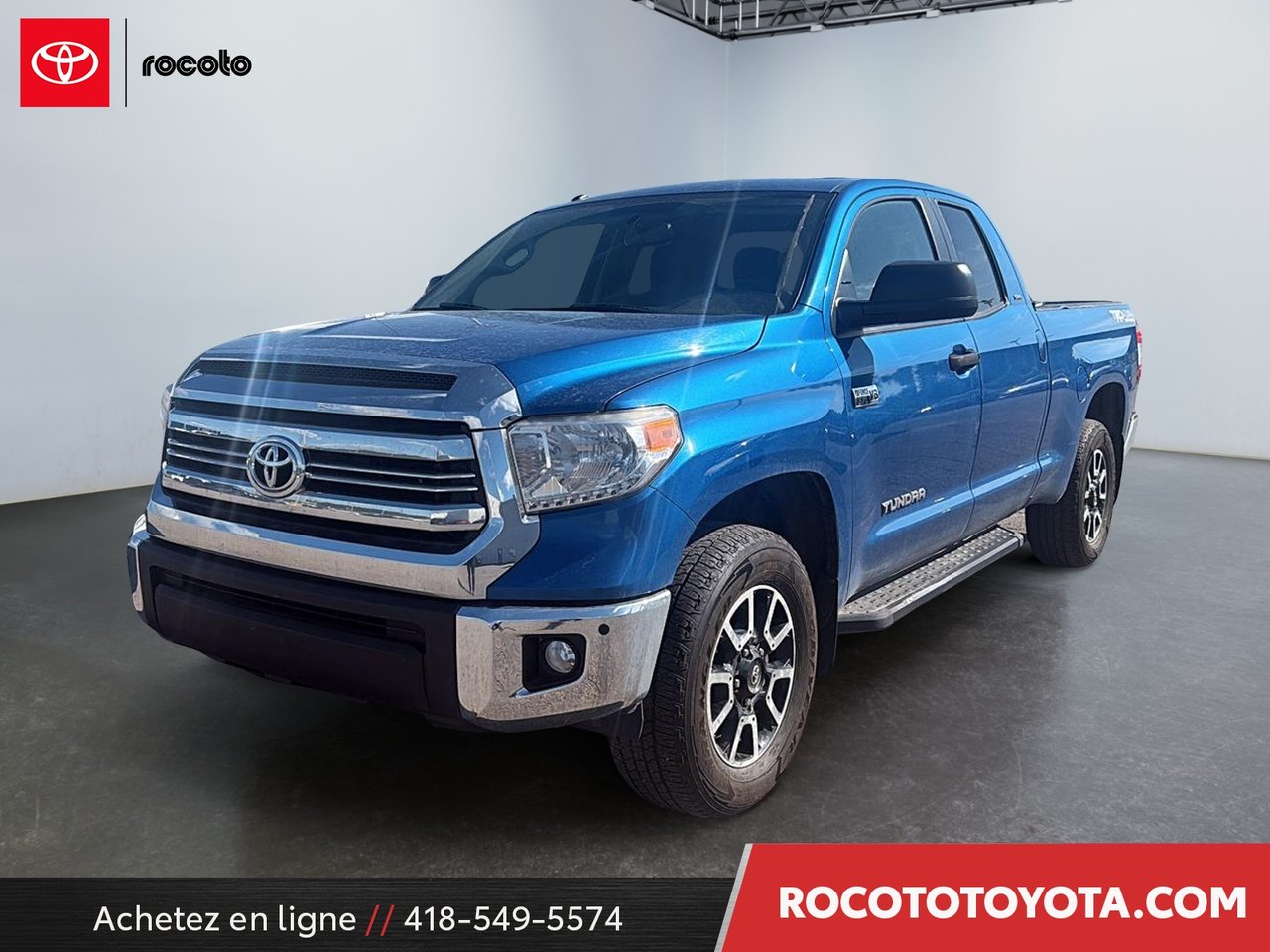 Blazing Blue Metallic 2017 Toyota Tundra Pickup Truck Four-Wheel Drive Automatic