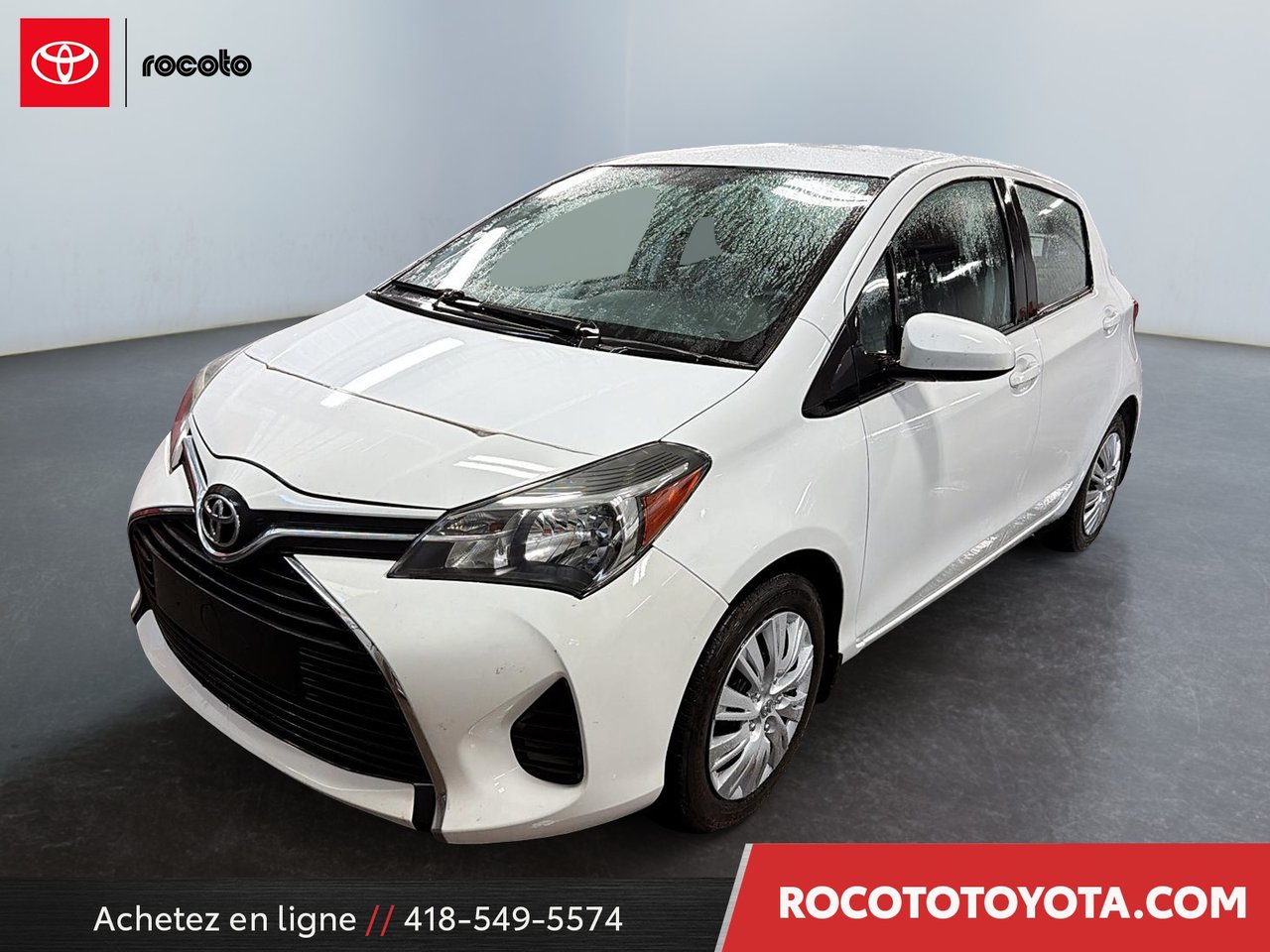 Alpine White 2015 Toyota Yaris Hatchback Front-Wheel Drive