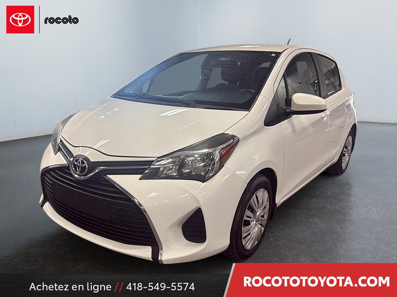 Alpine White 2015 Toyota Yaris Hatchback Front-Wheel Drive