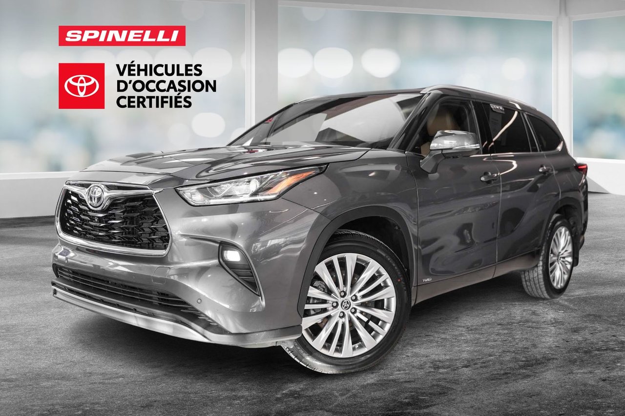 Gray 2023 Toyota Highlander Hybrid Platinum AWD SUV / Crossover All-Wheel Drive