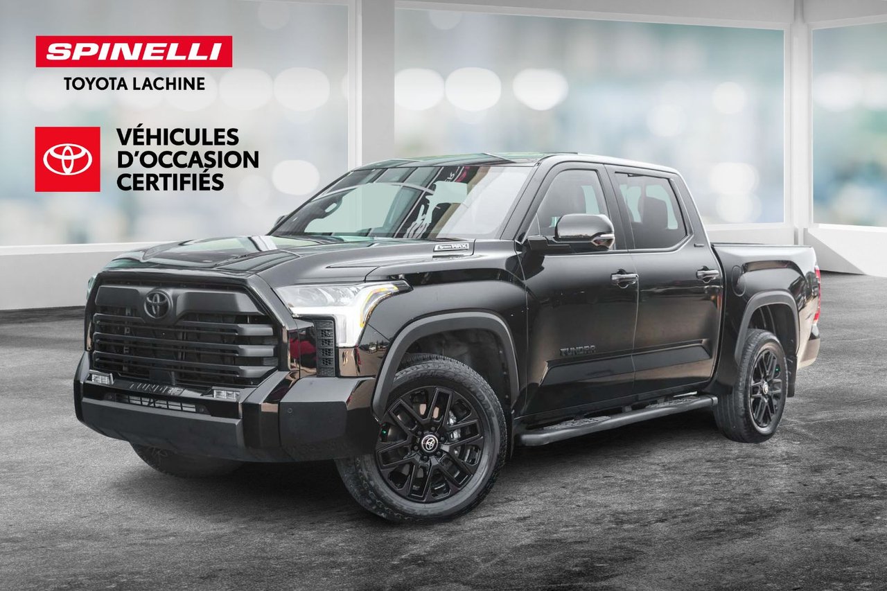 Black 2025 Toyota Tundra Hybrid Pickup Truck Four-Wheel Drive Automatic