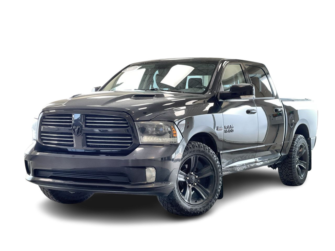 Black 2015 RAM 1500 Sport Crew Cab 4WD Pickup Truck Four-Wheel Drive Automatic
