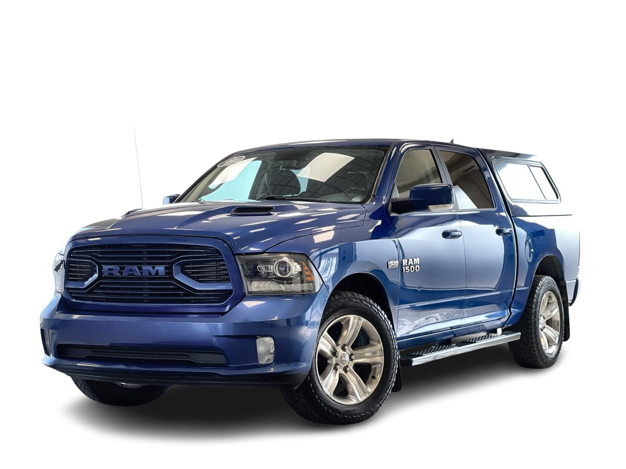 Blue 2018 RAM 1500 Sport Crew Cab 4WD Pickup Truck Four-Wheel Drive Automatic