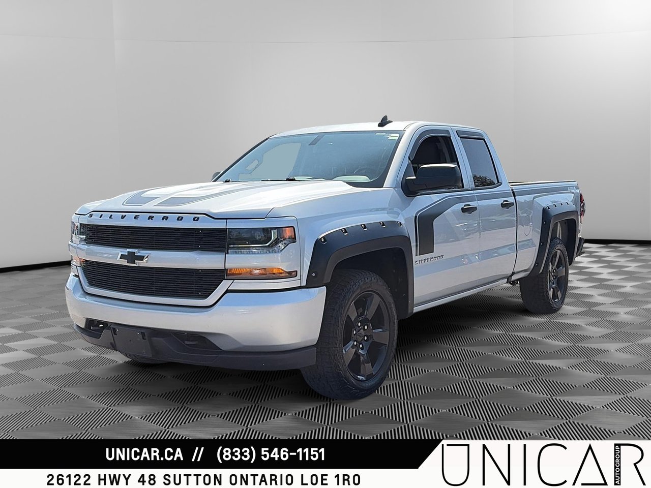Silver 2017 Chevrolet Silverado 1500 Pickup Truck Four-Wheel Drive Automatic
