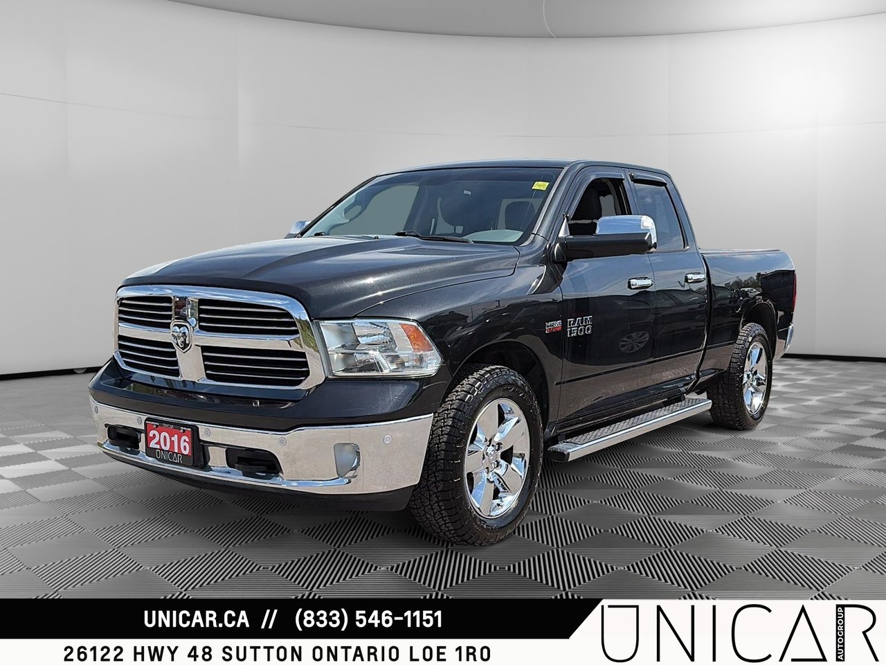 Black 2016 RAM 1500 Big Horn Quad Cab 4WD Pickup Truck Four-Wheel Drive Automatic