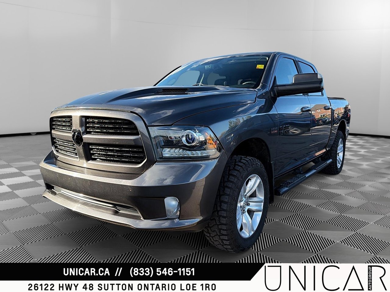 Gray 2016 RAM 1500 Pickup Truck Four-Wheel Drive Automatic