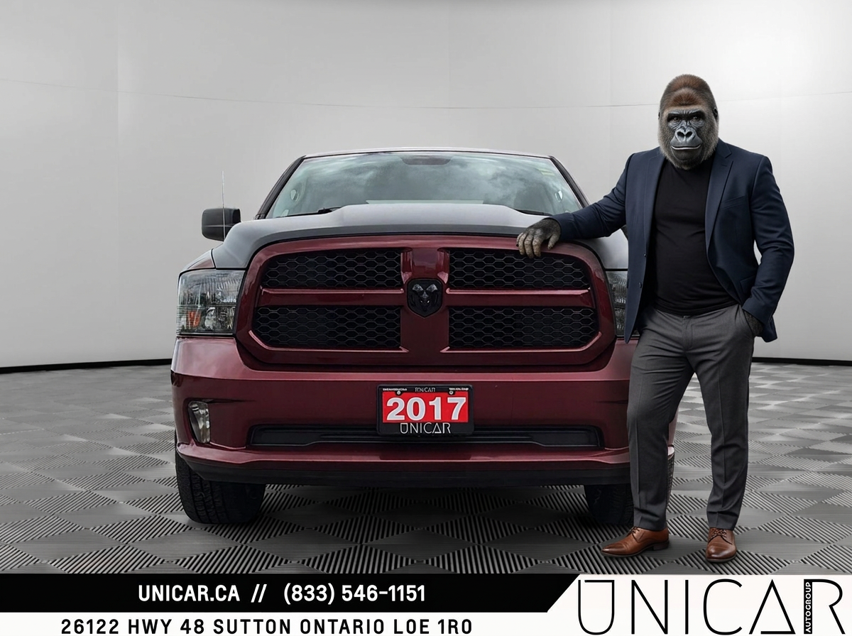 Red 2017 RAM 1500 Pickup Truck Four-Wheel Drive Automatic