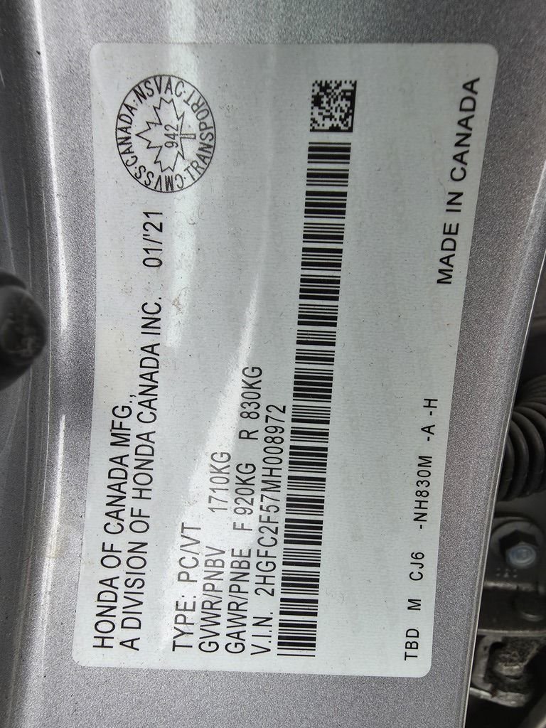 2021 Honda Civic Sedan LX