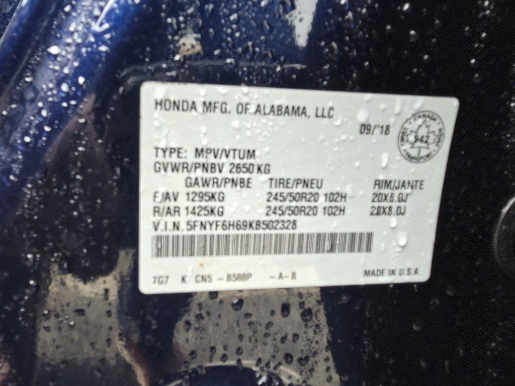 Honda Pilot TOURING 7-PASSENGER 2019