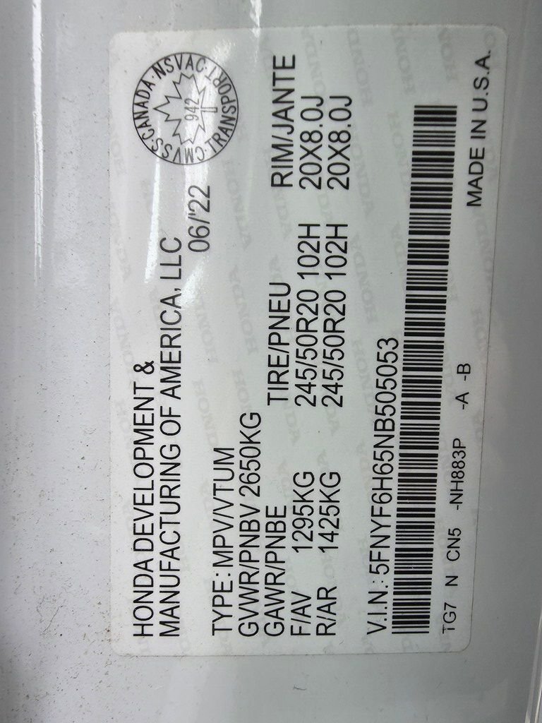 2022 Honda Pilot TOURING 7-PASSENGER