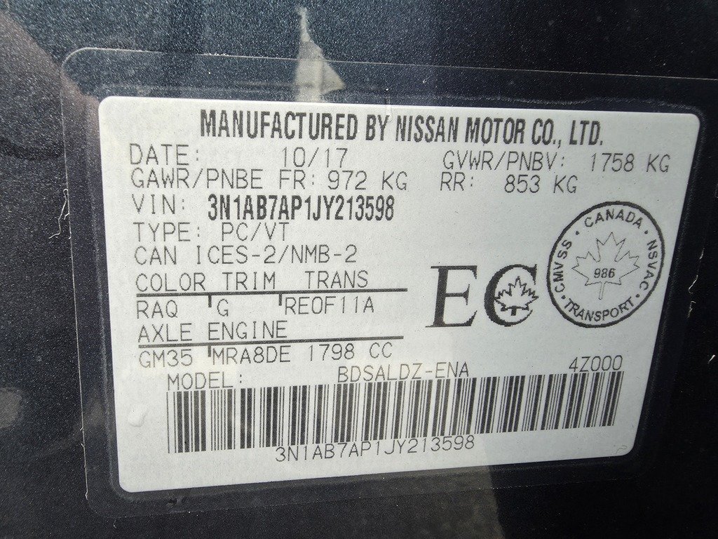 2018 Nissan Sentra SV