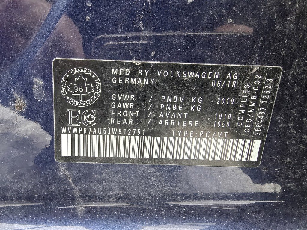 2018 Volkswagen E-Golf COMFORTLINE