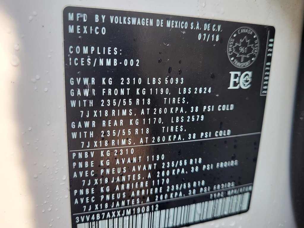 2018 Volkswagen Tiguan HIGHLINE