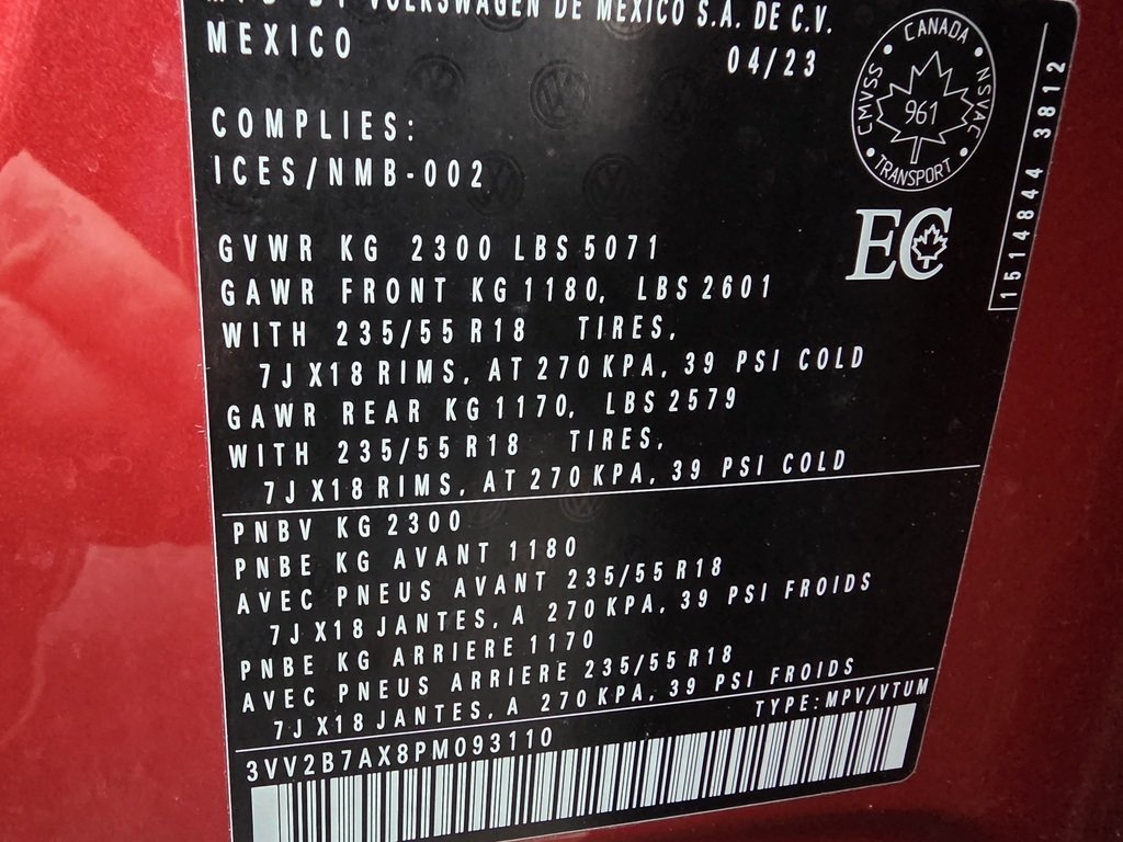 2023 Volkswagen Tiguan COMFORTLINE