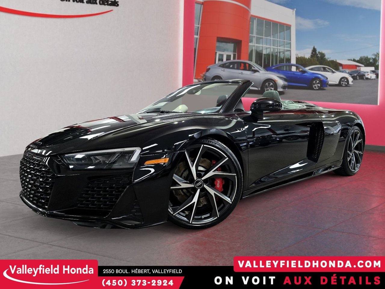 Mythos Black Metallic 2022 Audi R8 Convertible Rear-Wheel Drive Automatic