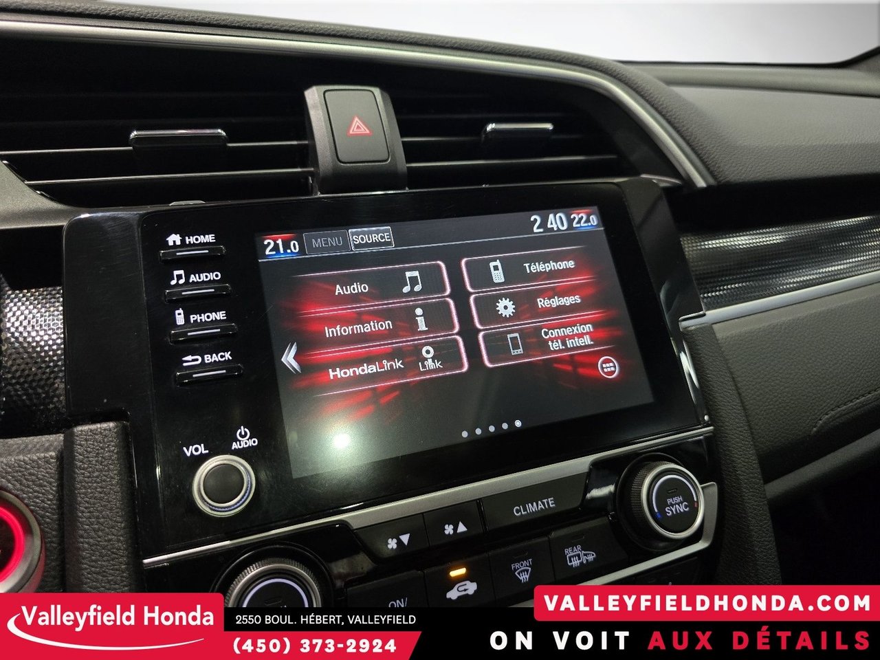 2019 Honda Civic Sedan Sport OCCASION APPROUVÉ HONDA-27