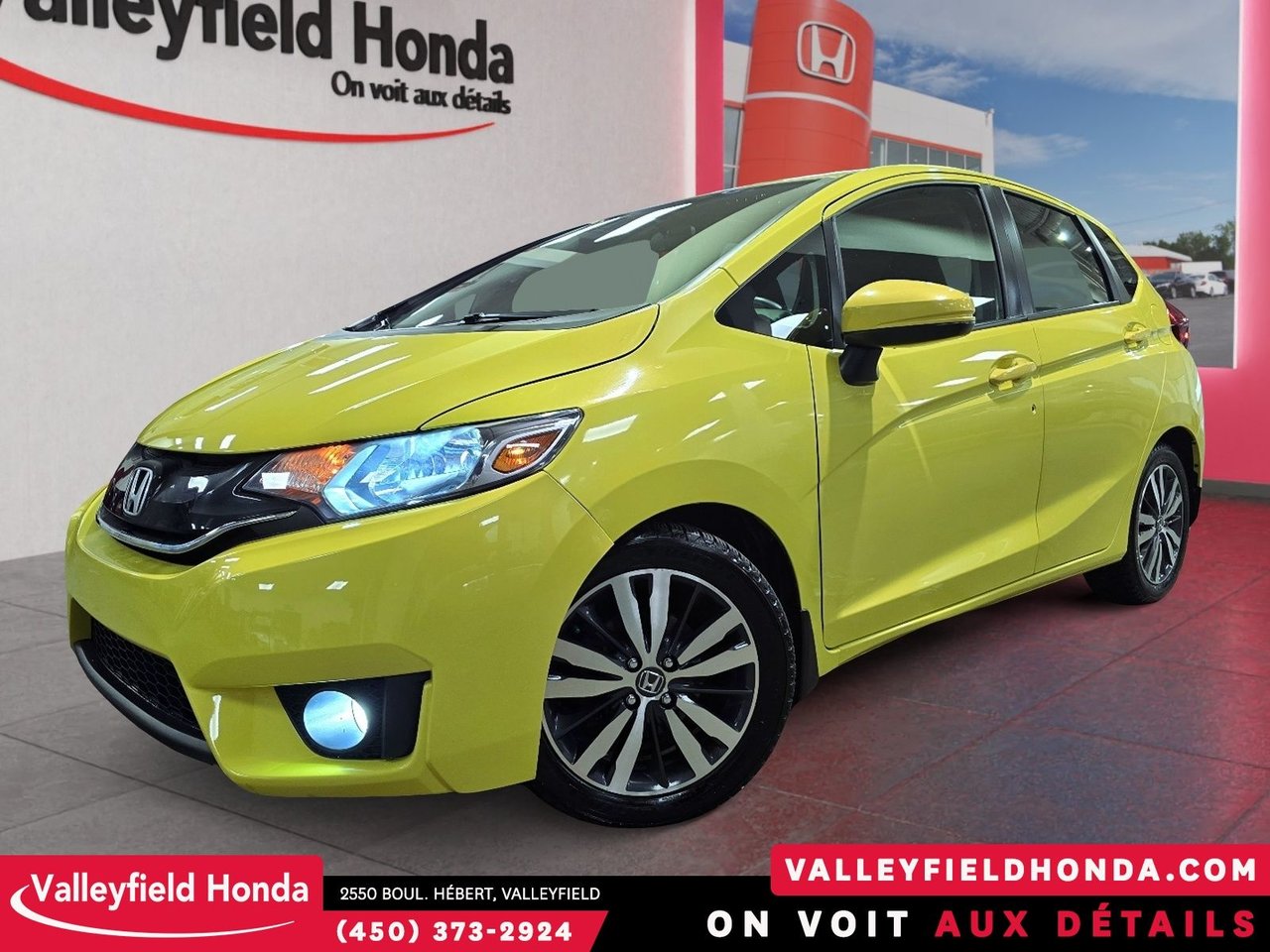 Yellow 2015 Honda Fit EX Hatchback Front-Wheel Drive Automatic