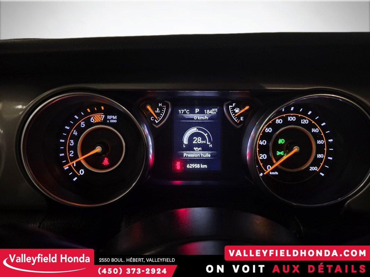 Jeep Wrangler Unlimited Sport 4X4 BAS KM 2019-17