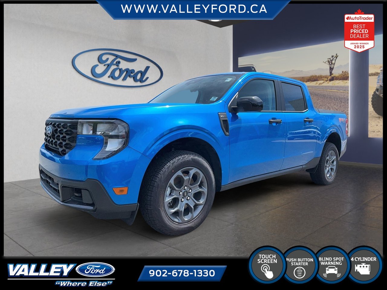 VELOCITY BLUE METALLIC 2026 Ford Maverick XLT SuperCrew AWD Pickup Truck All-Wheel Drive Automatic