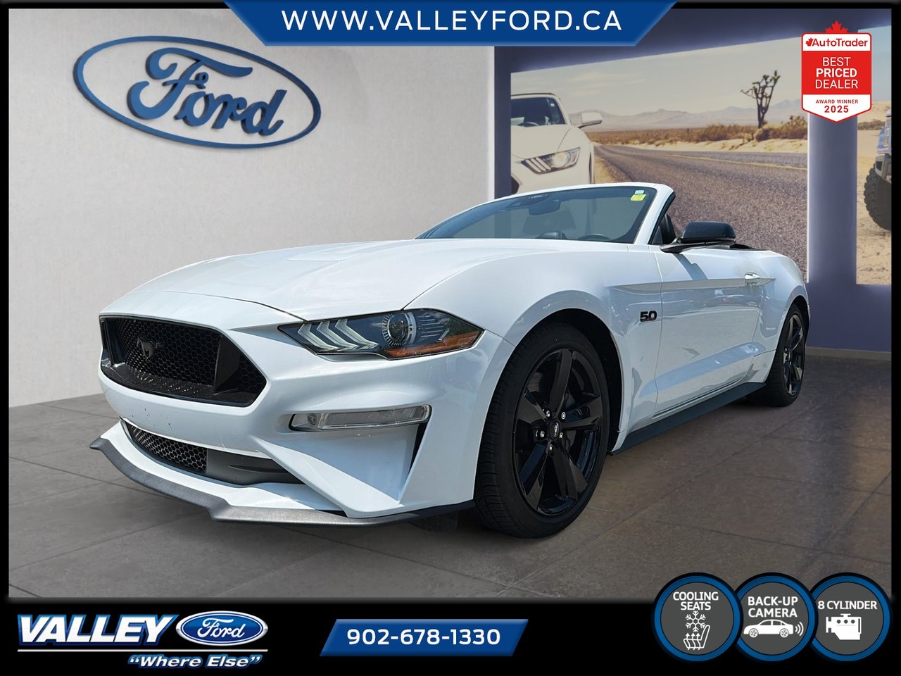White 2022 Ford Mustang Convertible Rear-Wheel Drive Automatic