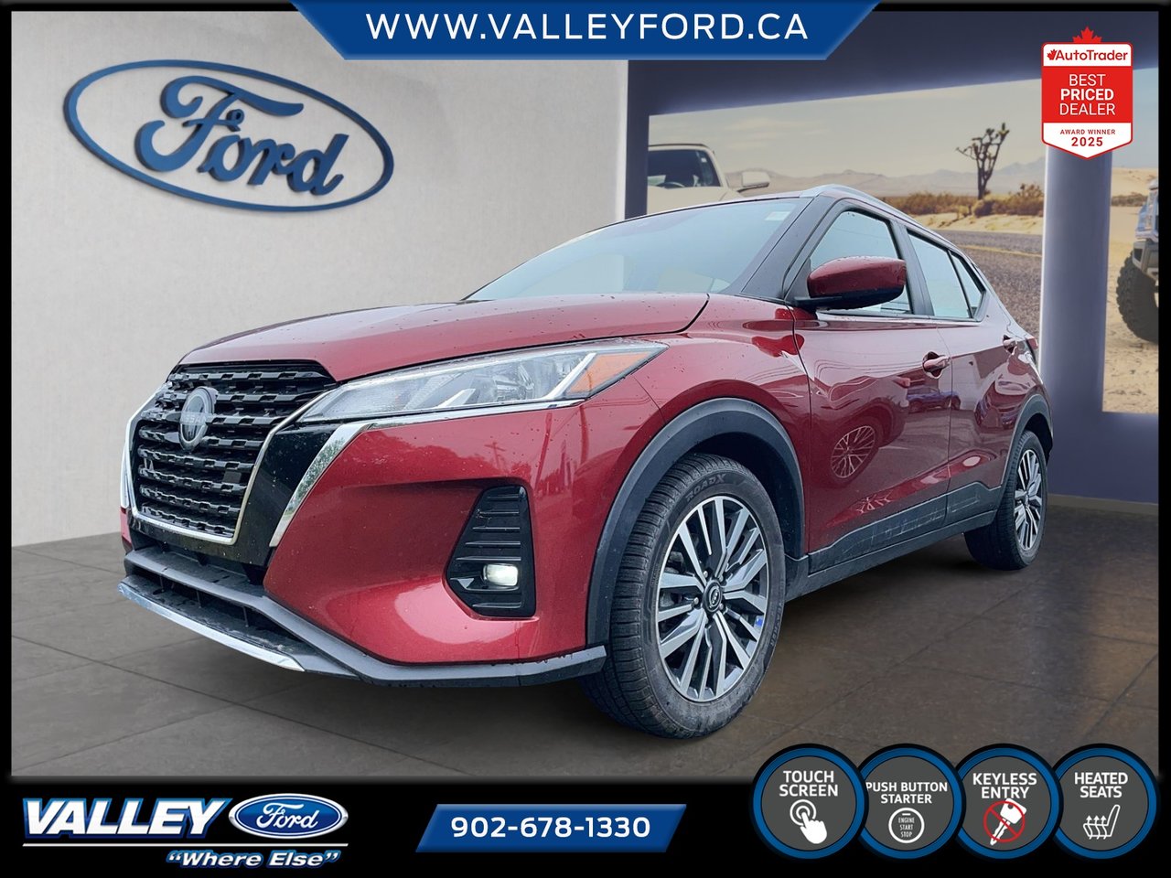 Red 2025 Nissan Kicks SV FWD SUV / Crossover Front-Wheel Drive