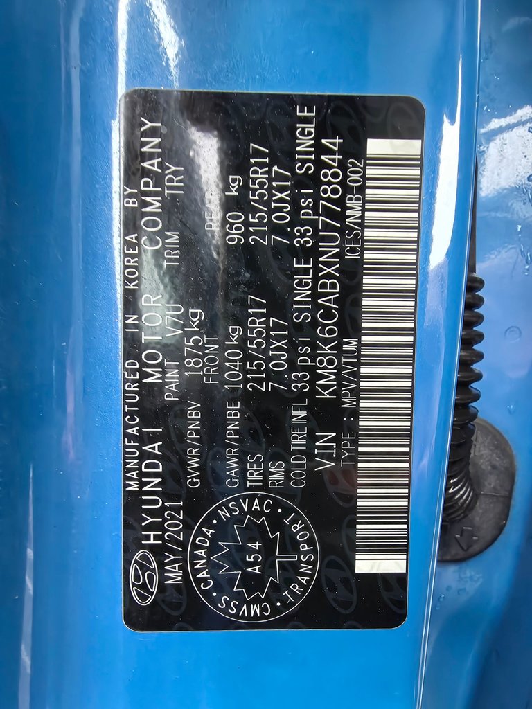 2022 Hyundai Kona PREFERRED SUN & LEATHER