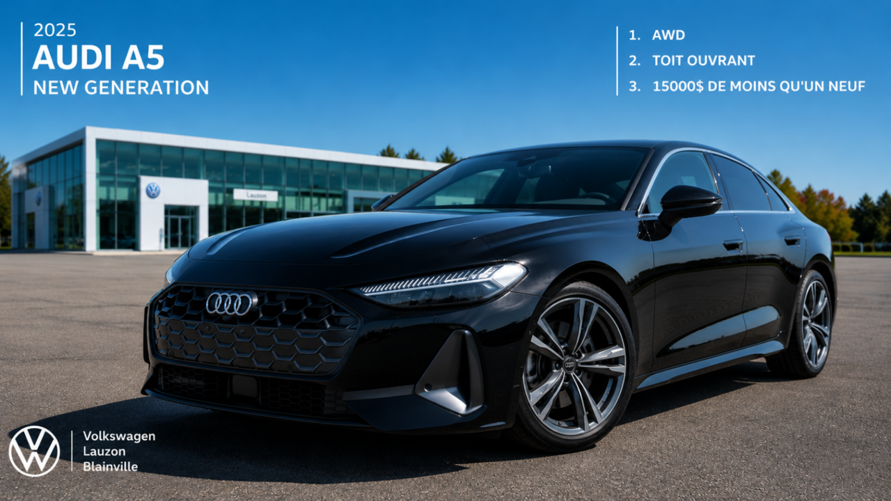 Black 2025 Audi A5 Sedan Automatic