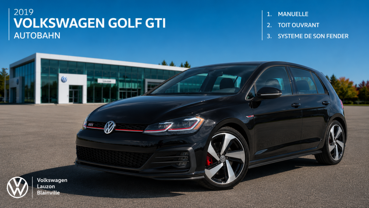 Black 2019 Volkswagen Golf GTI Hatchback Front-Wheel Drive Manual