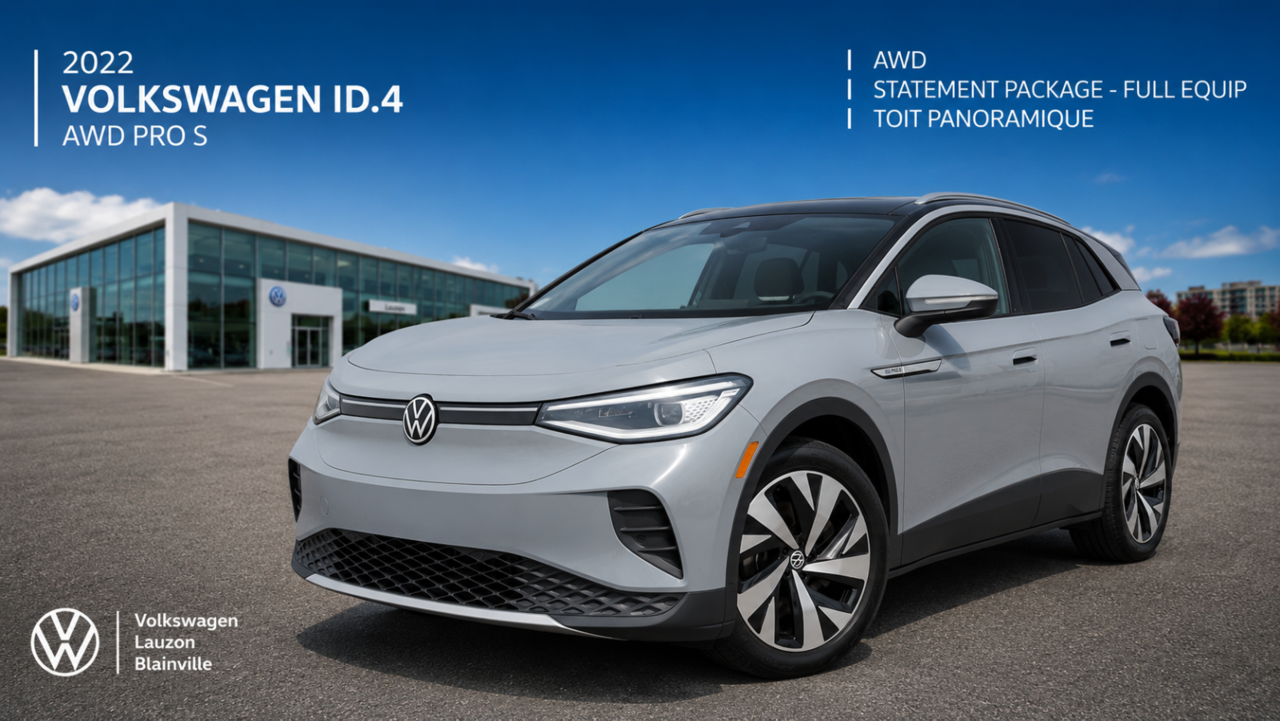 Gray 2022 Volkswagen ID.4 Pro S AWD SUV / Crossover All-Wheel Drive Automatic