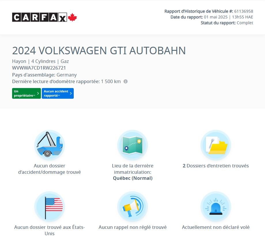 2024 Volkswagen Golf GTI 380 Performance | TOIT | CUIR | CARPLAY | BAS KM 380 Performance | TOIT | CUIR | CARPLAY | BAS KM