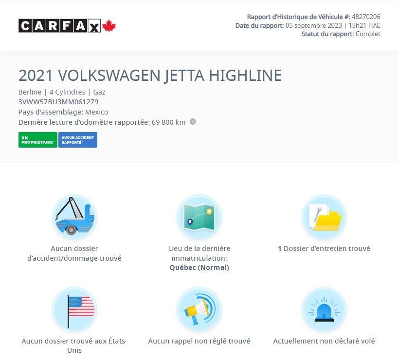Volkswagen Jetta Highline R-LINE | TOIT | CUIR | CARPLAY | CAMÉRA 2021 Highline R-LINE | TOIT | CUIR | CARPLAY | CAMÉRA