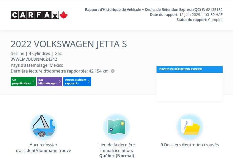 Volkswagen Jetta Trendline AUTOMATIQUE | CARPLAY | CAMÉRA | BAS KM! 2022 Trendline AUTOMATIQUE | CARPLAY | CAMÉRA | BAS KM!