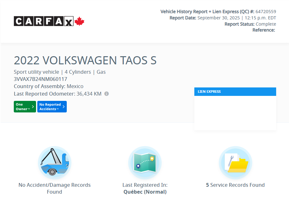 2022 Volkswagen Taos Trendline 4MOTION | CARPLAY | CAMÉRA | BLUETOOTH Trendline 4MOTION | CARPLAY | CAMÉRA | BLUETOOTH