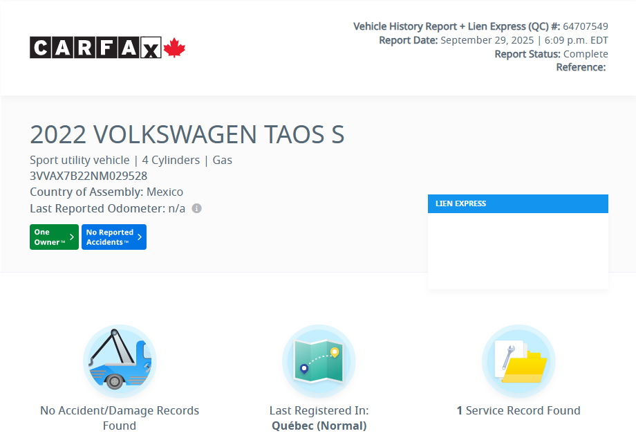 2022 Volkswagen Taos Trendline 4MOTION | CARPLAY | CAMÉRA | BLUETOOTH Trendline 4MOTION | CARPLAY | CAMÉRA | BLUETOOTH