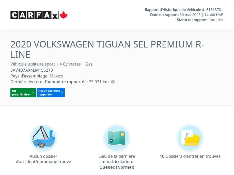Volkswagen Tiguan Highline R-LINE | PANO | CUIR | NAV | DÉMARREUR 2020 Highline R-LINE | PANO | CUIR | NAV | DÉMARREUR