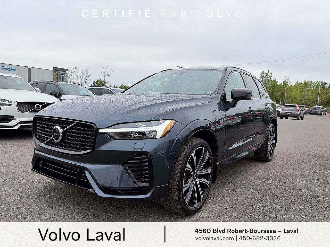 Denim Blue 2022 Volvo XC60 T8 Recharge R-Design eAWD SUV / Crossover All-Wheel Drive Automatic