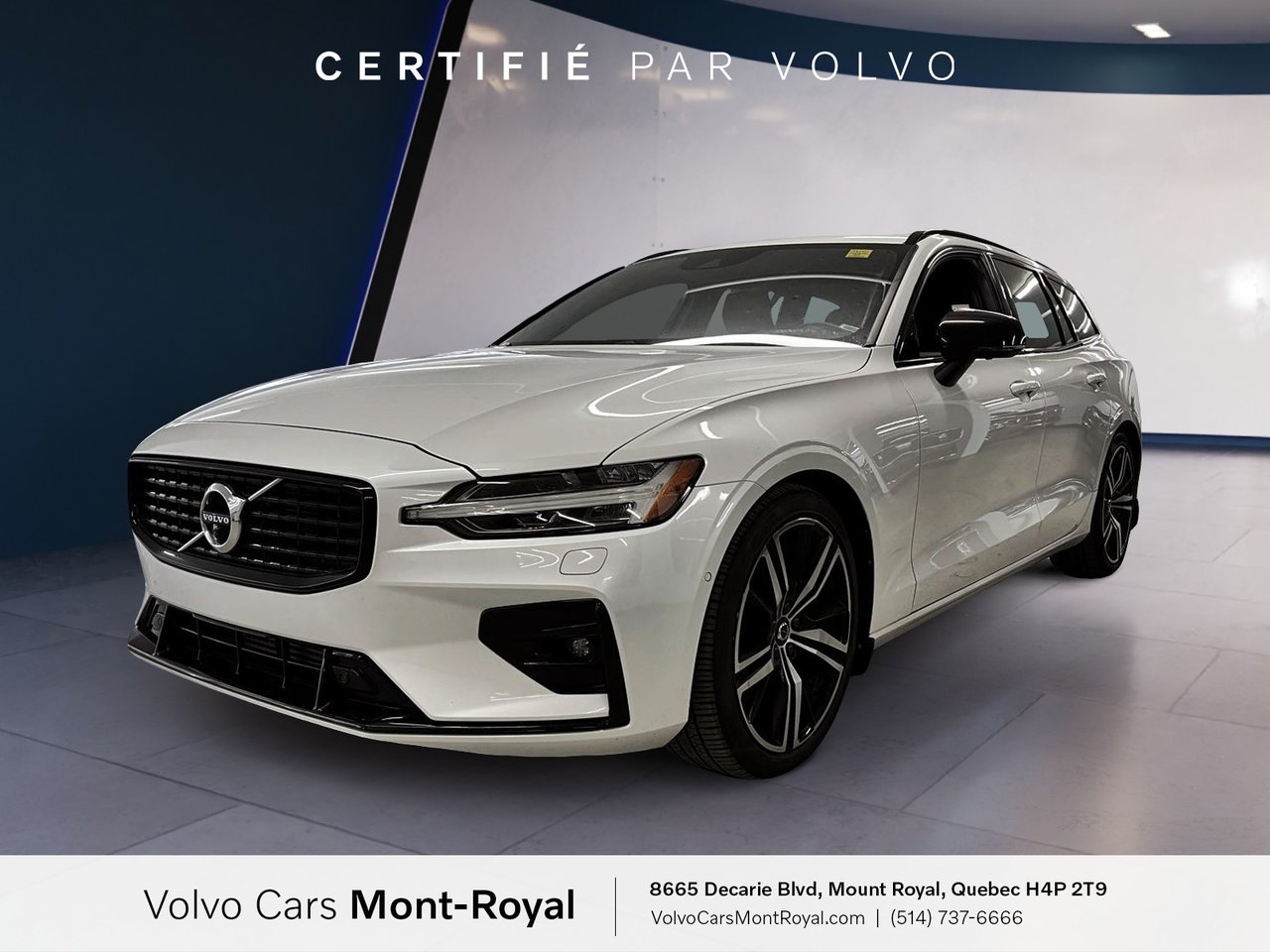 Crystal White 2022 Volvo V60 T6 R-Design AWD Wagon Automatic