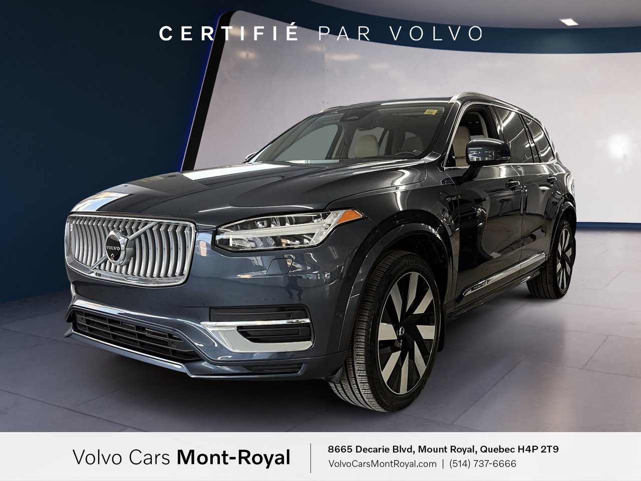 Denim Blue 2024 Volvo XC90 Recharge T8 Plus Bright Theme 7-Passenger eAWD SUV / Crossover All-Wheel Drive Automatic