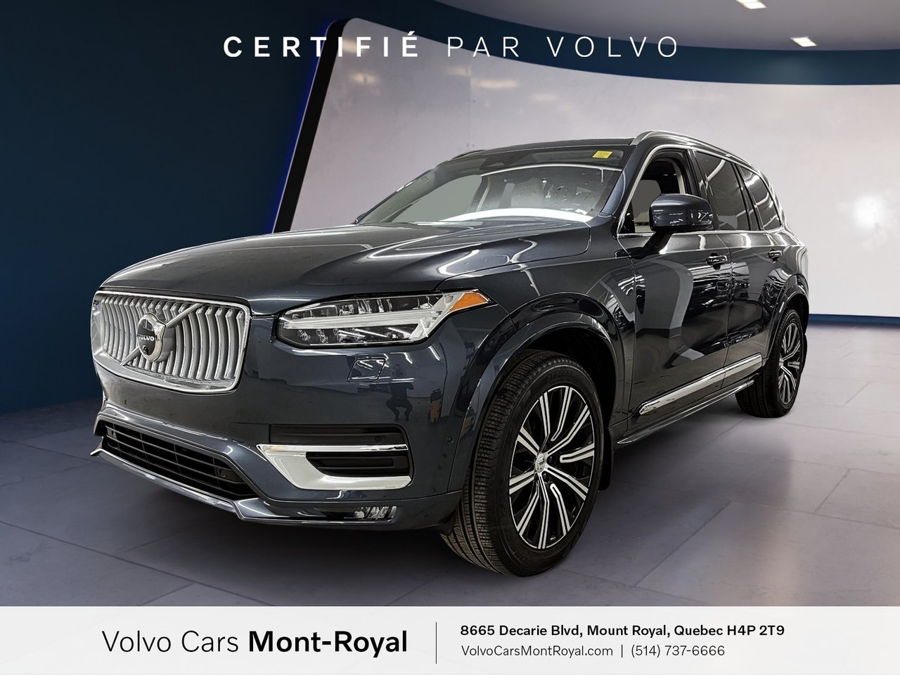 Denim Blue 2024 Volvo XC90 B6 Plus Bright Theme 7-Passenger AWD SUV / Crossover All-Wheel Drive Automatic