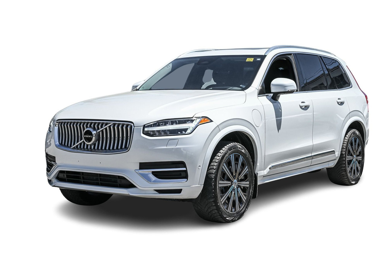 Crystal White Metallic 2024 Volvo XC90 Recharge T8 Ultimate Bright Theme 7-Passenger eAWD SUV / Crossover All-Wheel Drive Automatic