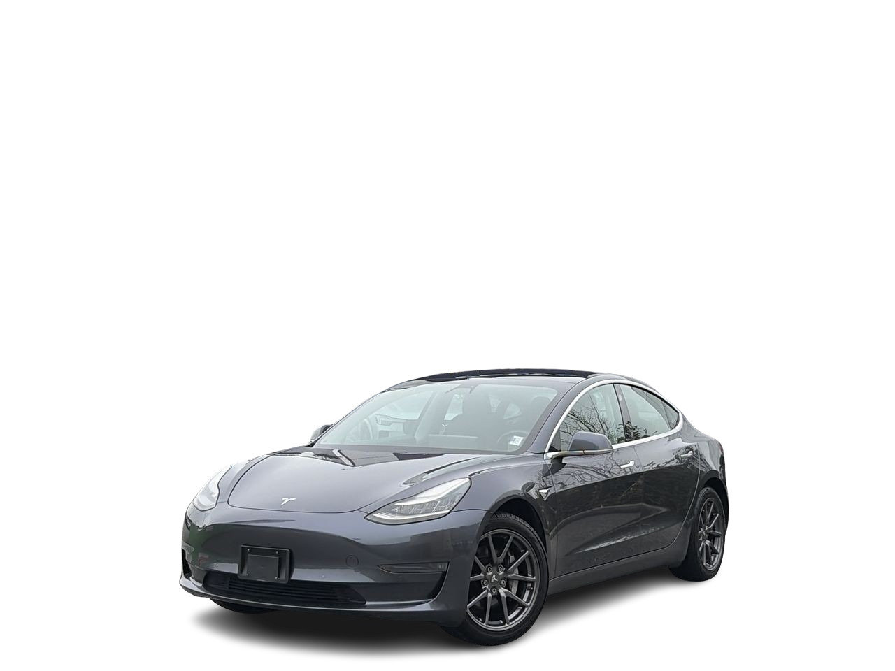 Gray 2019 Tesla Model 3 Sedan Rear-Wheel Drive Automatic