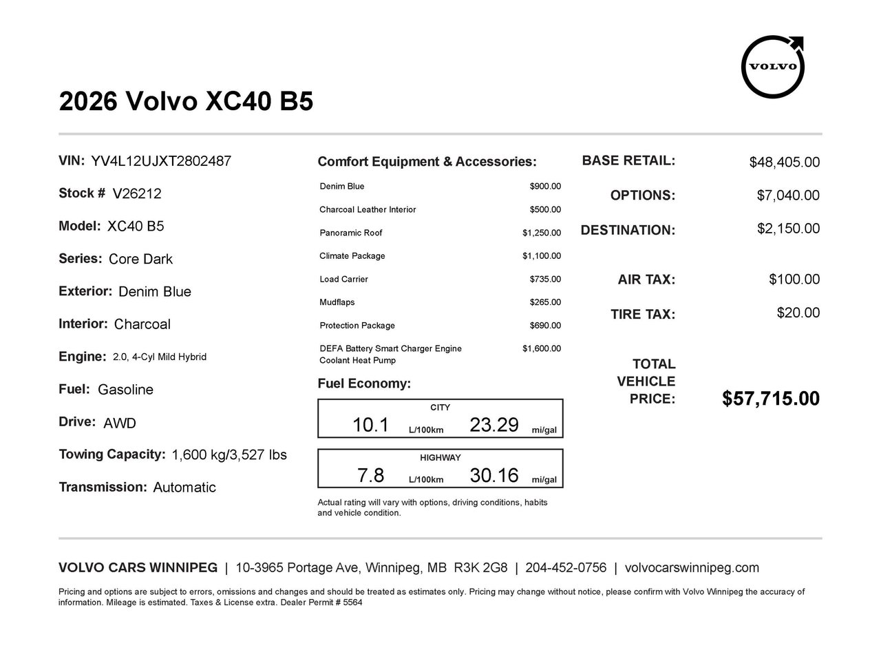 2026 Volvo XC40 Core Dark Theme-1