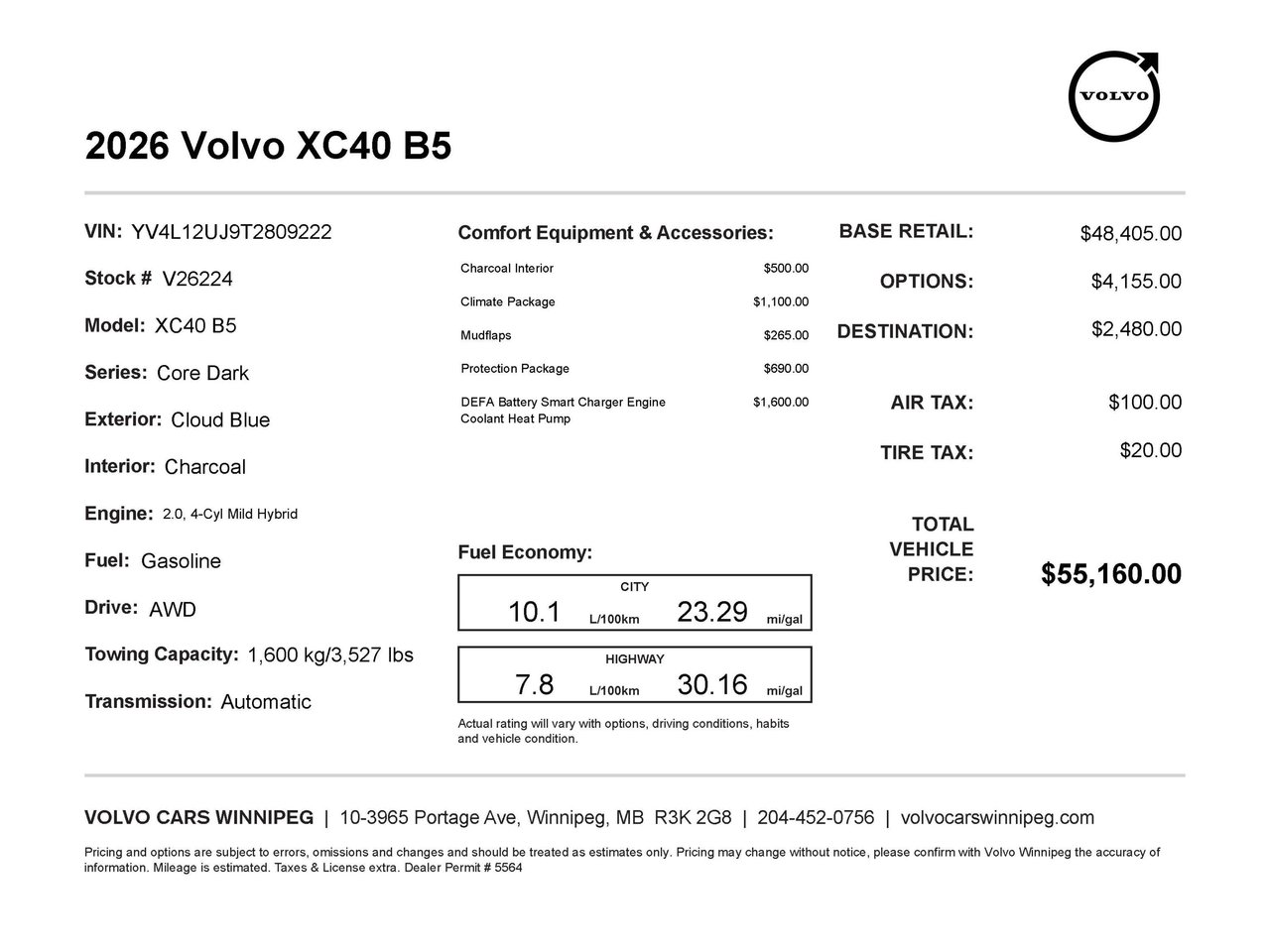 2026 Volvo XC40 Core Dark Theme-1