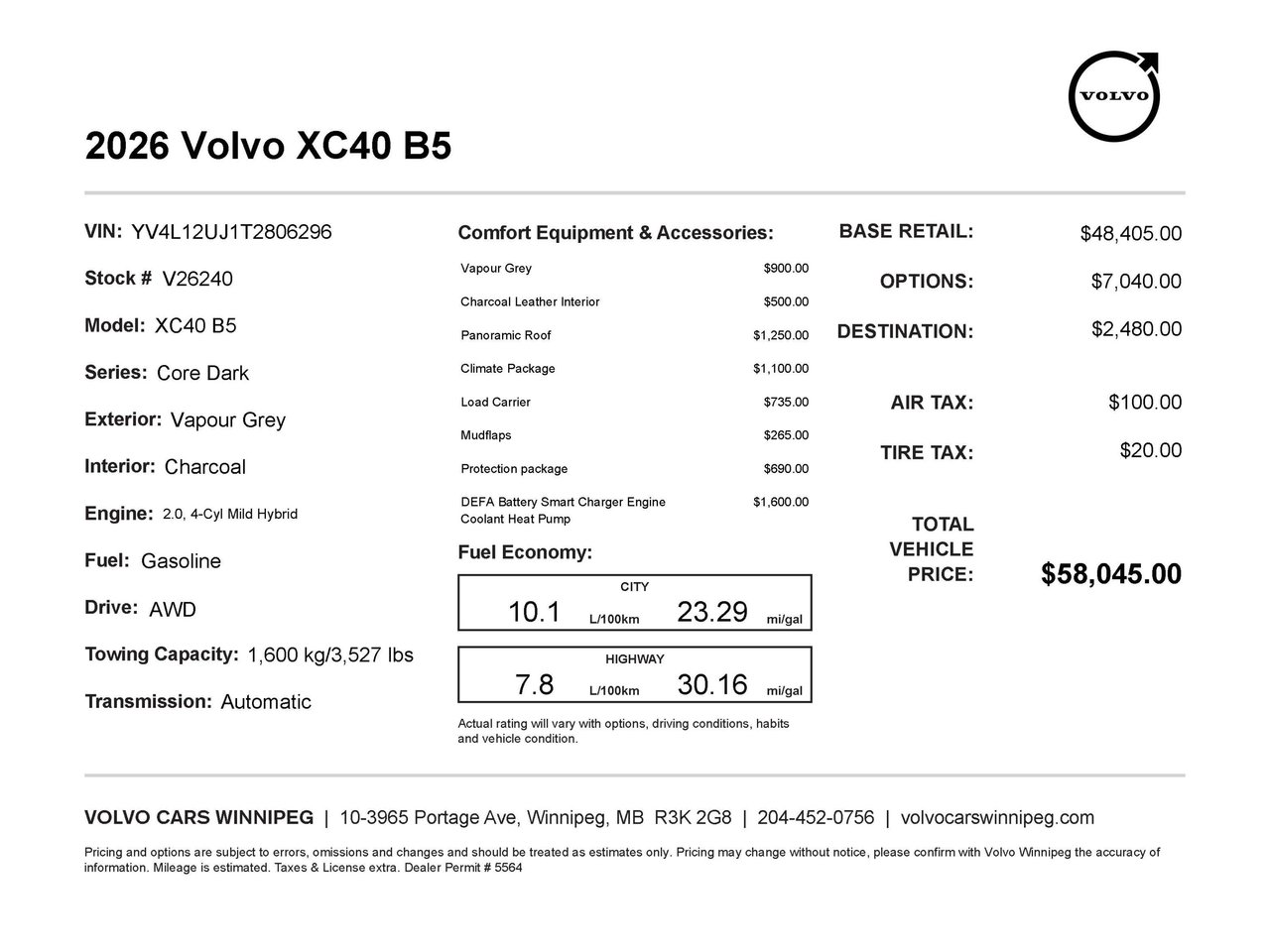 2026 Volvo XC40 Core Dark Theme-1